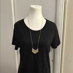 Madewell Gold Chevron Pendant Necklace